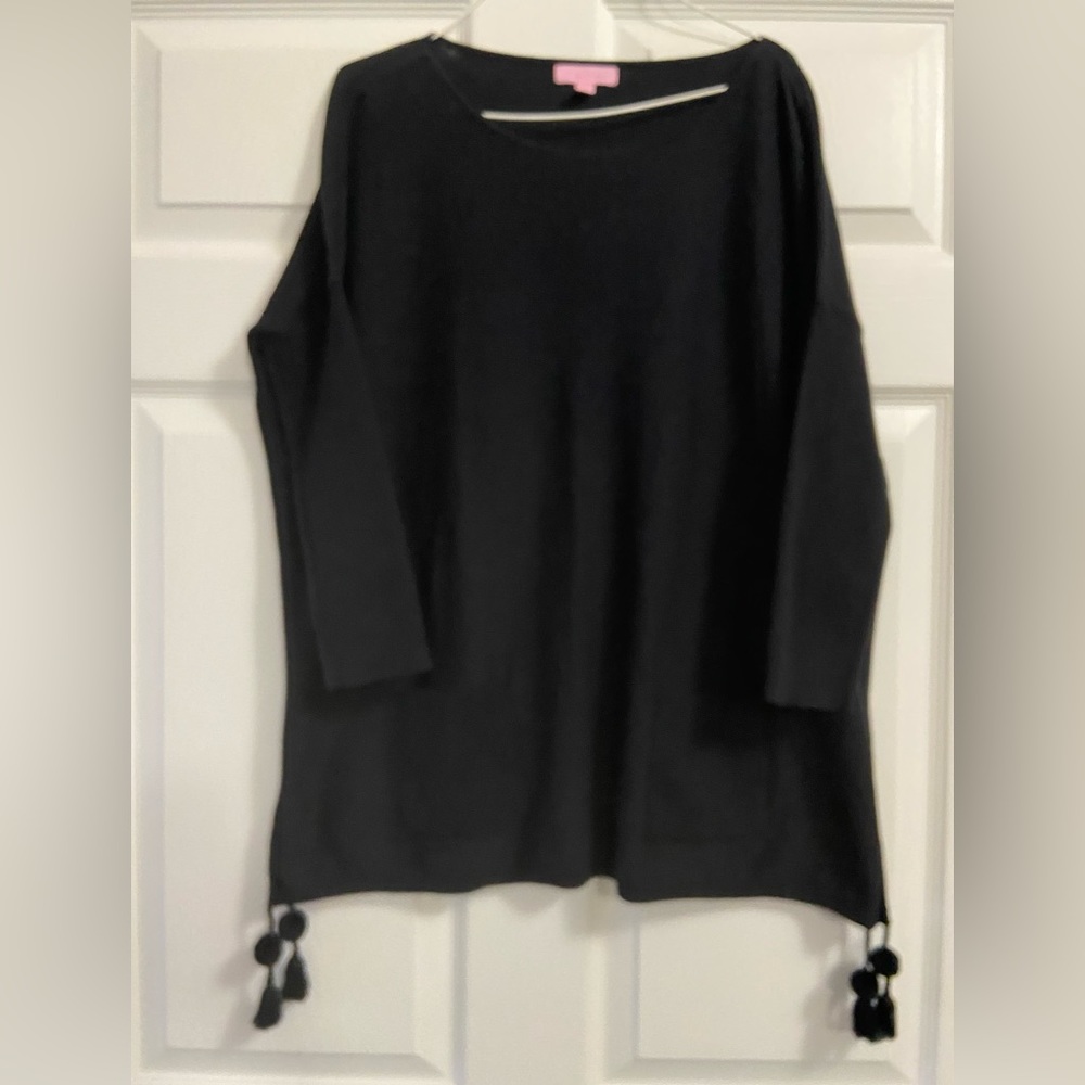 Lilly Pulitzer XS black tunic sweater top